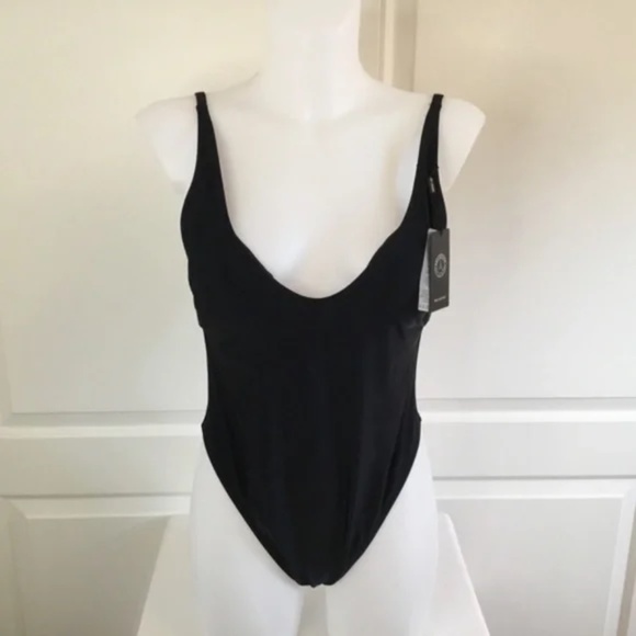 Relleciga Women’s High Cut Low Back One Piece Thong Bathing Suit - Picture 3 of 7